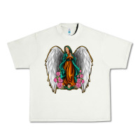 Pistachio Angel Wing Lady of Guadalupe Urban Heavy Tee - Jasminsmagicworld