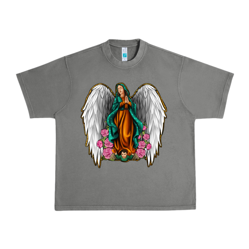 Angel Wing Lady Of Guadalupe Urban Heavy Tee by Jasminsmagicworld | Teevron