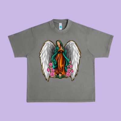 Angel Wing Lady Of Guadalupe Urban Heavy Tee Designed By Jasminsmagicworld