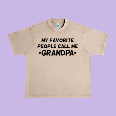 My Favorite People Call Me Grandpa Black Urban Heavy Tee Designed By Artisfamous