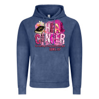 Vintage Denim heal cancer for nothing is impossible with god Vintage Hoodie - BarkalooDesign