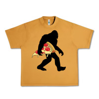 Peanut Butter bigfoot carrying pizza Urban Heavy Tee - artisFamous