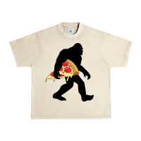 Sandshell bigfoot carrying pizza Urban Heavy Tee - artisFamous
