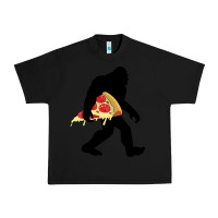 Black bigfoot carrying pizza Urban Heavy Tee - artisFamous