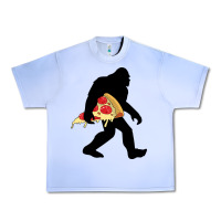 Grape Ice bigfoot carrying pizza Urban Heavy Tee - artisFamous