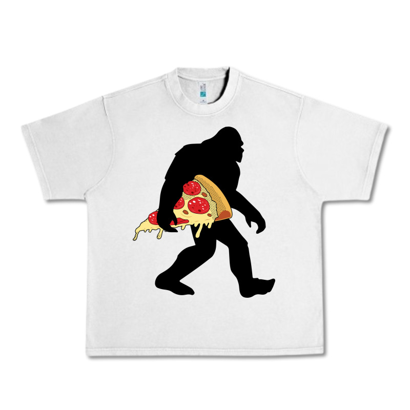 Bigfoot Carrying Pizza Urban Heavy Tee by artisFamous | Teevron