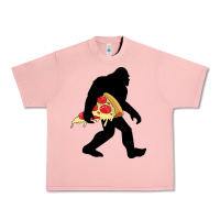 Salmon bigfoot carrying pizza Urban Heavy Tee - artisFamous