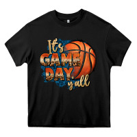 Black it's game day y'all basketball Heavy Core Tee - FaDigitalArtStudio