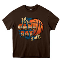 Chocolate Brown it's game day y'all basketball Heavy Core Tee - FaDigitalArtStudio