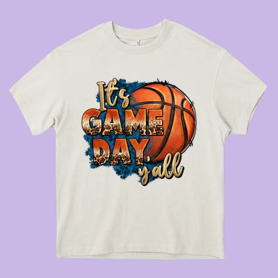 It's Game Day Y'all Basketball Heavy Core Tee Designed By Fadigitalartstudio