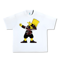 White dabbing bart Urban Heavy Tee - artisFamous