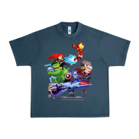 Midnight Navy superheroes Urban Heavy Tee - artisFamous