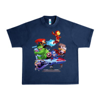 Navy superheroes Urban Heavy Tee - artisFamous