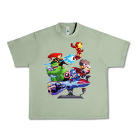 Oil Green superheroes Urban Heavy Tee - artisFamous