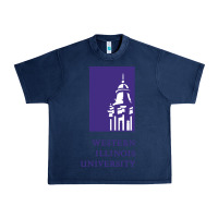 Navy Western Illinois College Urban Heavy Tee - artisFamous