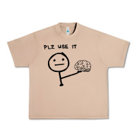 Burro Plz Use It Text Graphic Urban Heavy Tee - artisFamous
