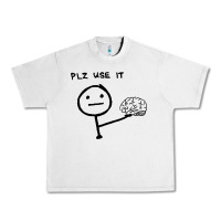 Lunar Rock Plz Use It Text Graphic Urban Heavy Tee - artisFamous