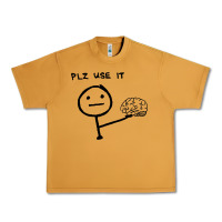 Peanut Butter Plz Use It Text Graphic Urban Heavy Tee - artisFamous