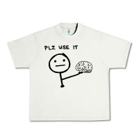 Pistachio Plz Use It Text Graphic Urban Heavy Tee - artisFamous
