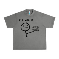 Tornado Plz Use It Text Graphic Urban Heavy Tee - artisFamous