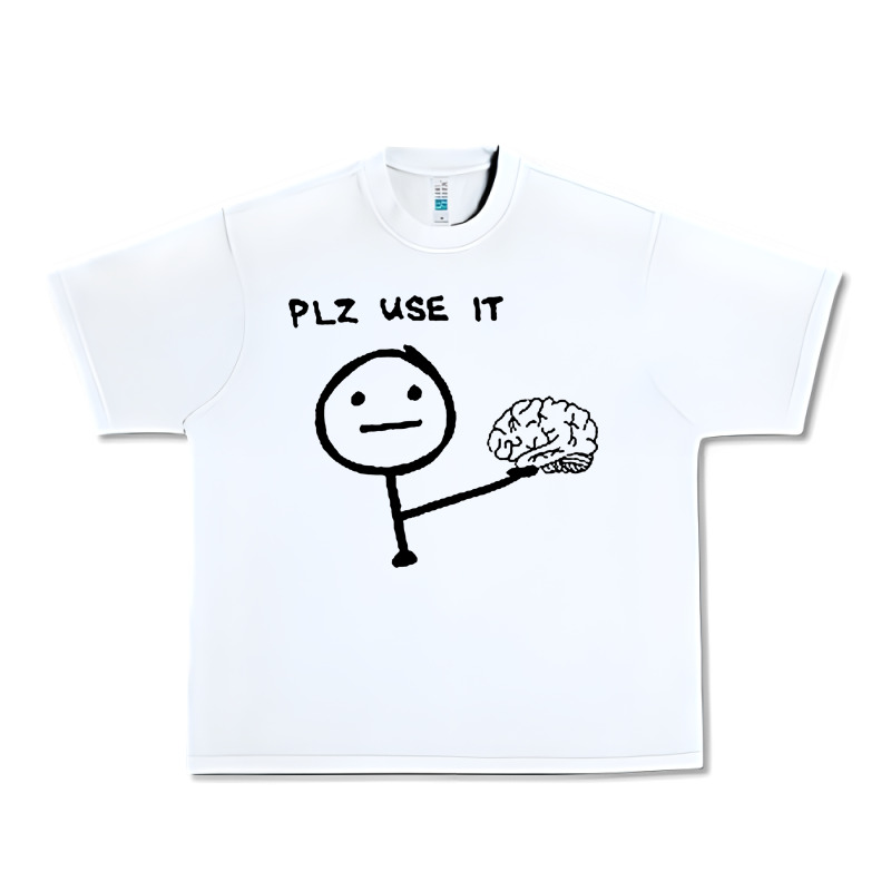 Plz Use It Text Graphic Urban Heavy Tee by artisFamous | Teevron