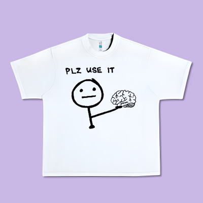 Plz Use It Text Graphic Urban Heavy Tee Designed By Artisfamous
