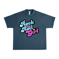 Midnight Navy rock n roll girl Urban Heavy Tee - artisFamous