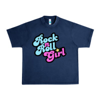Navy rock n roll girl Urban Heavy Tee - artisFamous