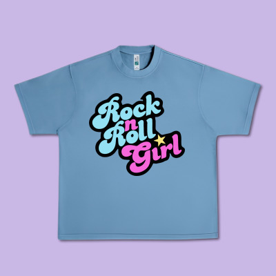 Rock N Roll Girl Urban Heavy Tee Designed By Artisfamous