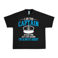 Black captain funny boating sailing Urban Heavy Tee - artisFamous