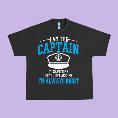 Captain Funny Boating Sailing Urban Heavy Tee Designed By Artisfamous