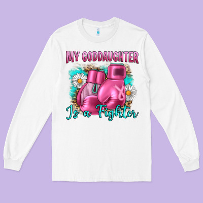 Breast Cancer My Goddaughter Is A Fighter Long Sleeve Tee Designed By Artiststas