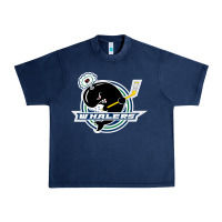 Navy plymouth whalers Hockey Urban Heavy Tee - artisFamous