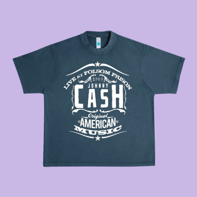 Johnny Cash Music Urban Heavy Tee Designed By Artisfamous