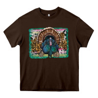 Chocolate Brown thanksgiving turkey with background Heavy Core Tee - RanaPortraitStore