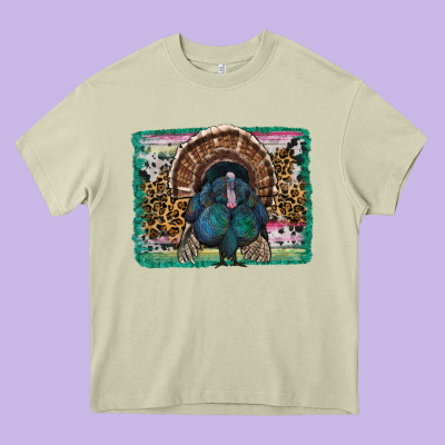 Thanksgiving Turkey With Background Heavy Core Tee Designed By Ranaportraitstore