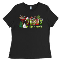 Black jesus İs the reason Ladies Tee - CowhideDigitalArt