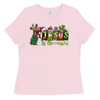 Bubblegum Pink jesus İs the reason Ladies Tee - CowhideDigitalArt