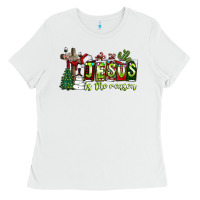 White jesus İs the reason Ladies Tee - CowhideDigitalArt