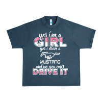 Midnight Navy mustang i m a girl who drives a mustang Urban Heavy Tee - artisFamous