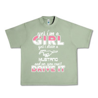 Oil Green mustang i m a girl who drives a mustang Urban Heavy Tee - artisFamous
