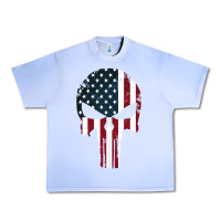 Grape Ice the punisher american flag Urban Heavy Tee - artisFamous