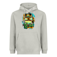 Moon Dust Alabama Map Sunflower Cactus Serape Heavyweight Hoodie - RanaPortraitStore