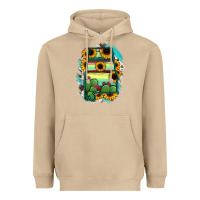 Mushroom Alabama Map Sunflower Cactus Serape Heavyweight Hoodie - RanaPortraitStore