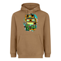 Toasted Coconut Alabama Map Sunflower Cactus Serape Heavyweight Hoodie - RanaPortraitStore