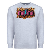 Heather Grey Leopard Mama Lightning Premium Sweatshirt - RanaPortraitStore