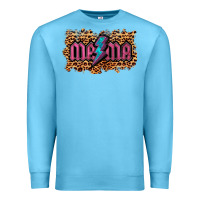 Ocean Blue Leopard Mama Lightning Premium Sweatshirt - RanaPortraitStore