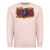Pale Pink Leopard Mama Lightning Premium Sweatshirt - RanaPortraitStore