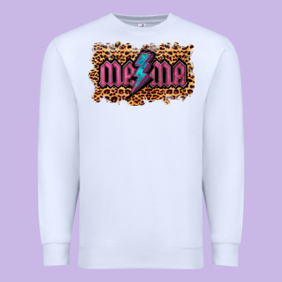 Leopard Mama Lightning Premium Sweatshirt Designed By Ranaportraitstore