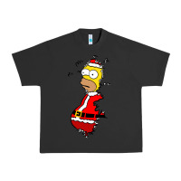 Pigment Black Homer Claus Christmas Urban Heavy Tee - artisFamous